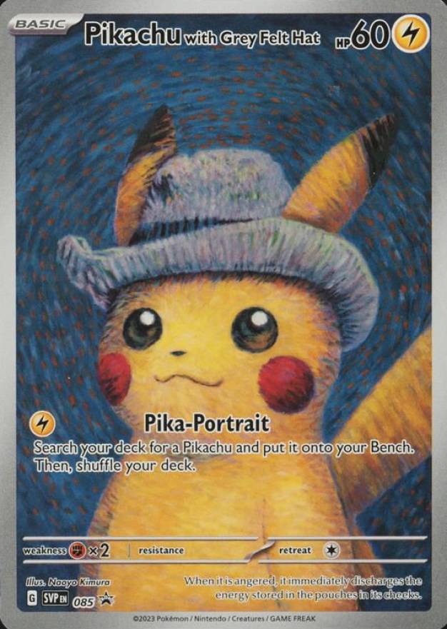 2023 Pokemon SVP EN-SV Black Star Promo Pikachu With Grey Felt Hat #085 TCG Card