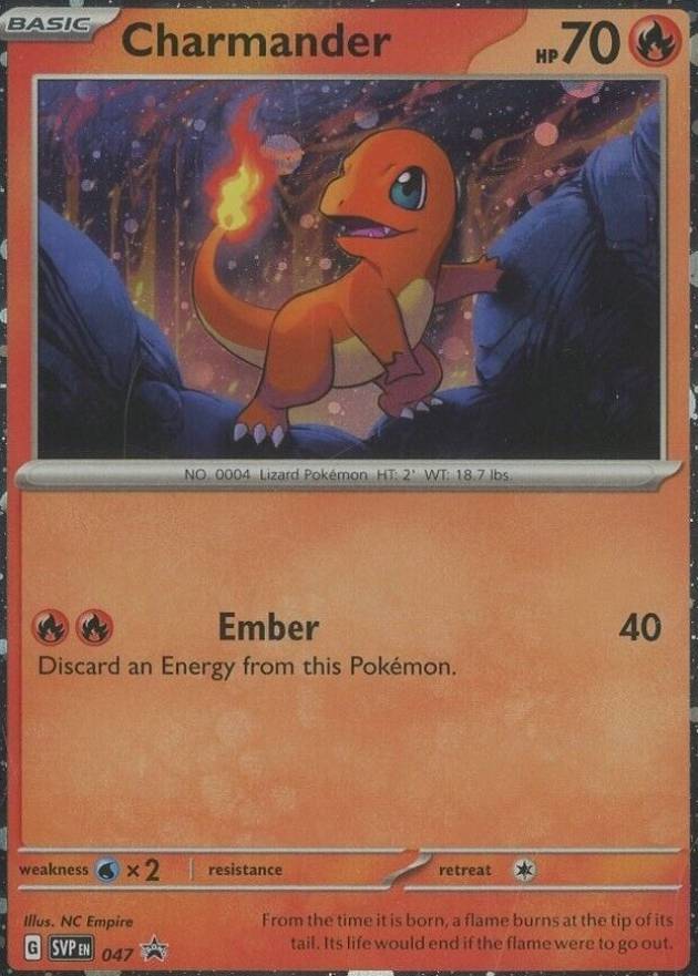 2023 Pokemon SVP EN-SV Black Star Promo Charmander #047 TCG Card