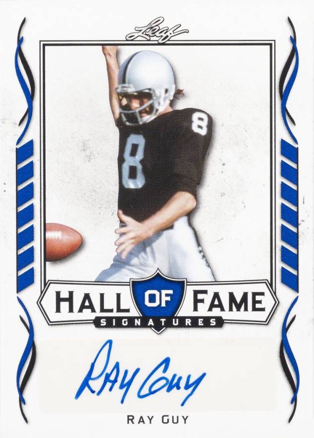 2021 Leaf Signature Hall of Fame Autographs Ray Guy #HOFRG1 Football Card