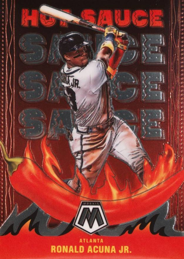 2022 Panini Mosaic Hot Sauce Ronald Acuna Jr. #HS4 Baseball Card