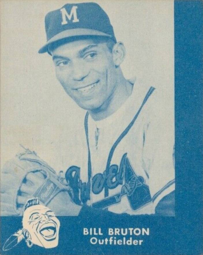 1960 Lake to Lake Dairy Milwaukee Braves Bill Bruton # Baseball Card