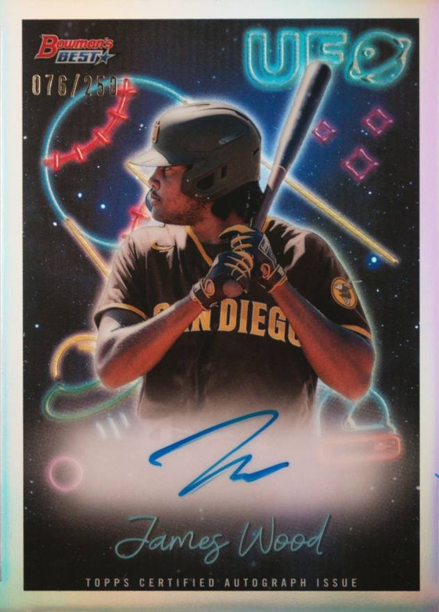 2022 Bowman's Best UFO Autographs James Wood #UFOAJW Baseball Card