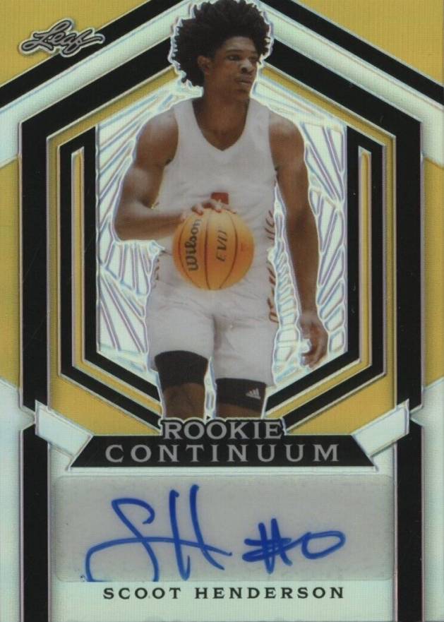 2023 Leaf Metal Continuum Autographs Scoot Henderson #MC62 Basketball Card