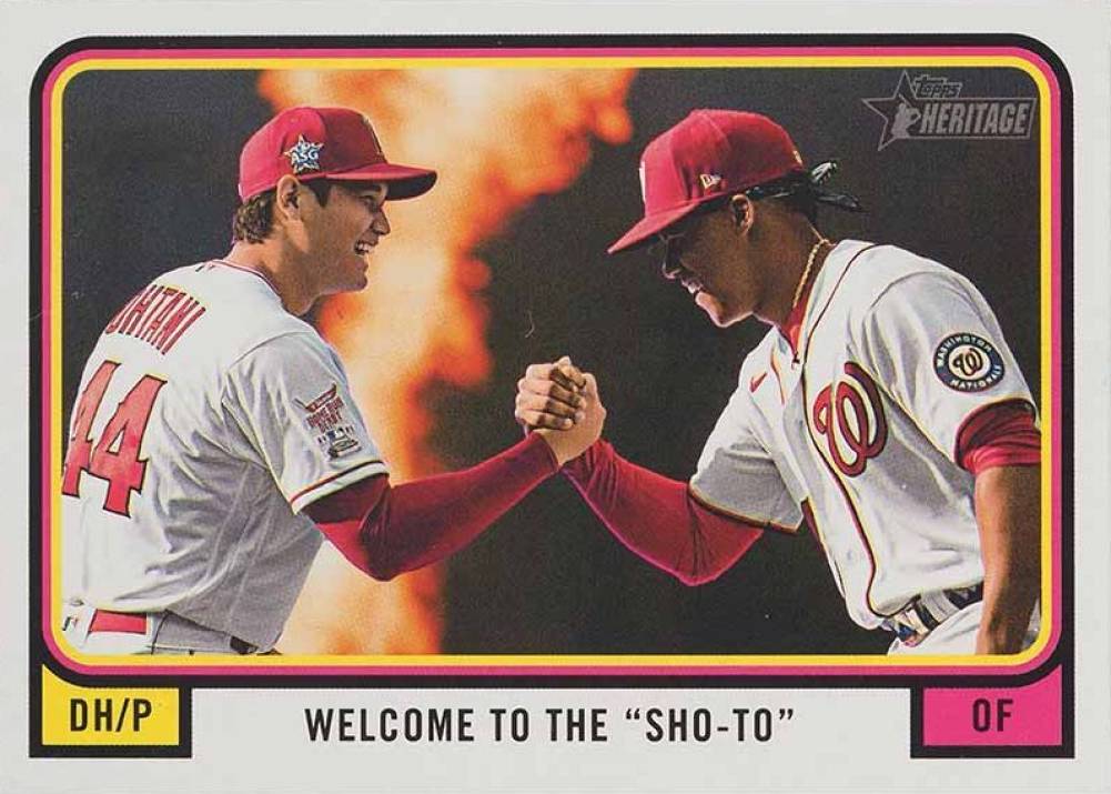 2022 Topps Heritage High Number Combo Cards Juan Soto/Shohei Ohtani #CC7 Baseball Card