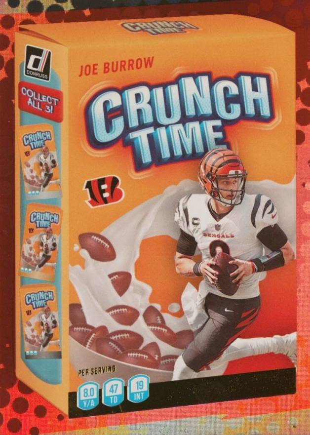 2022 Panini Donruss Crunch Time Joe Burrow #CT4 Football Card