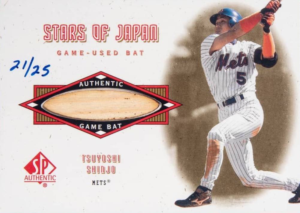 2001 SP Authentic Stars of Japan Game Bat Tsuyoshi Shinjo #B-TS Baseball Card