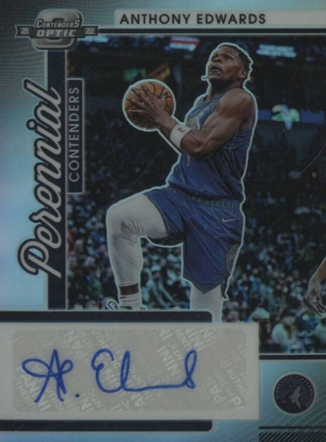 2021 Panini Contenders Optic Perennial Contenders Autographs Anthony Edwards #PCAAEF Basketball Card