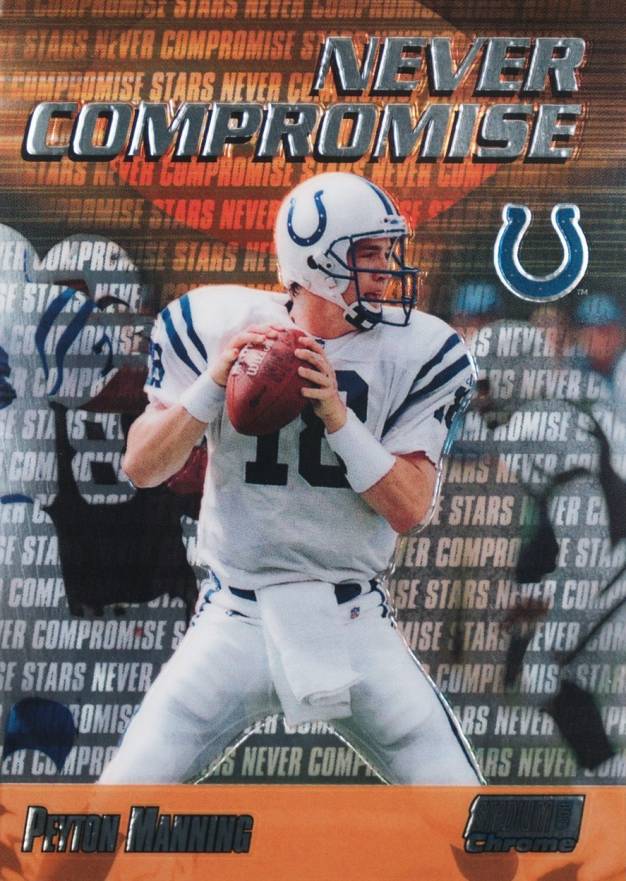 1999 Stadium Club Chrome Never Compromise Peyton Manning #NC22 Football Card