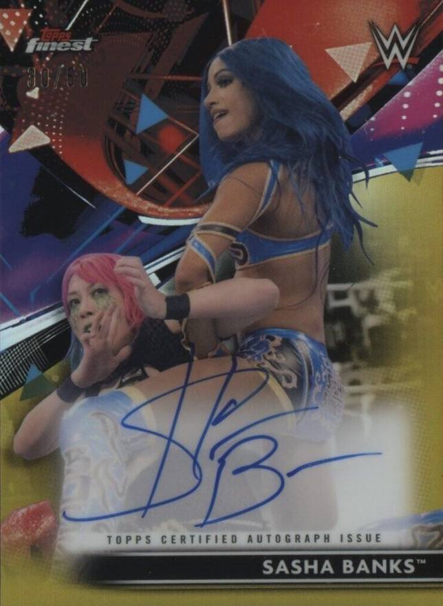 2021 Topps Finest WWE Roster Autographs Sasha Banks #RASA Other Sports Card