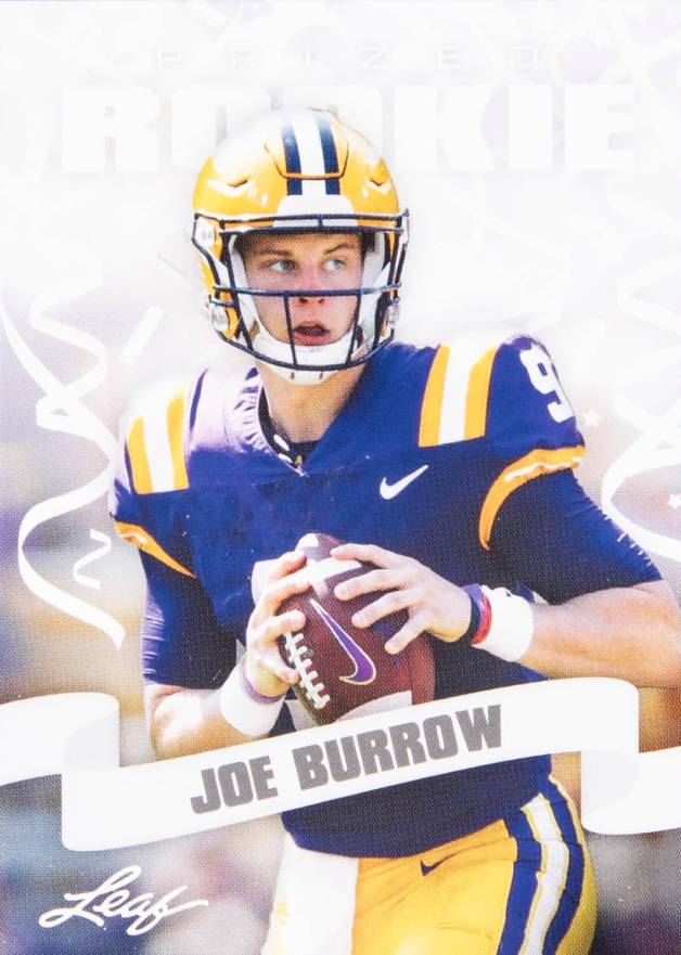 2020 Leaf Special Release Prized Rookie Joe Burrow #8 Football Card