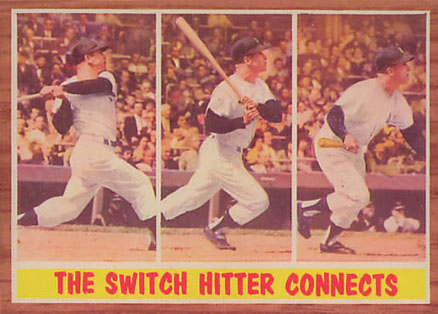 1962 Topps The Switch Hitter Connects #318 Baseball Card