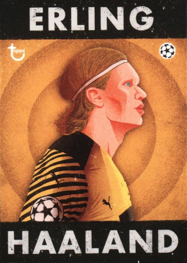 2021 Topps Deco UEFA Champions League Artistry Erling Haaland # Soccer Card