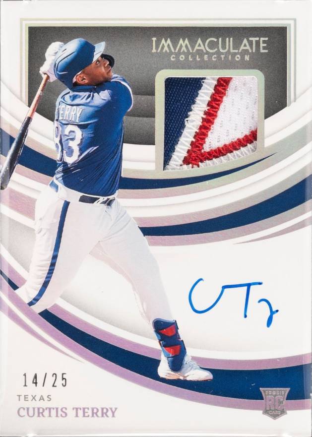 2022 Panini Immaculate Collection Immaculate Material Autographs Curtis Terry #IMACT Baseball Card