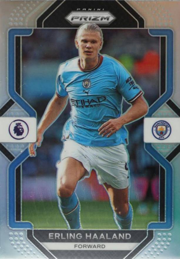 2022 Panini Prizm Premier League Erling Haaland #9 Soccer Card