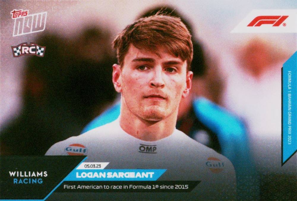 2023 Topps Now Formula 1 Logan Sargeant #3 Other Sports Card