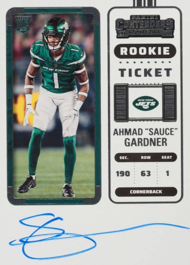 2022 Panini Contenders Sauce Gardner #101 Football Card