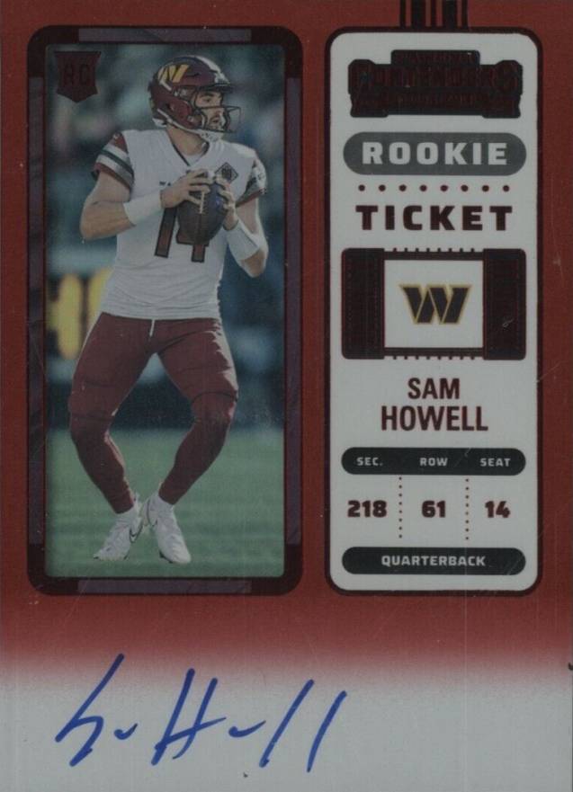 2022 Panini Contenders Sam Howell #133 Football Card