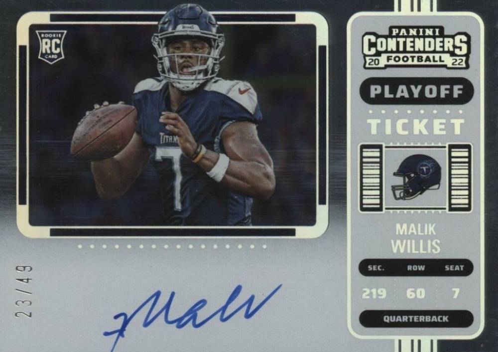 2022 Panini Contenders Malik Willis #129 Football Card