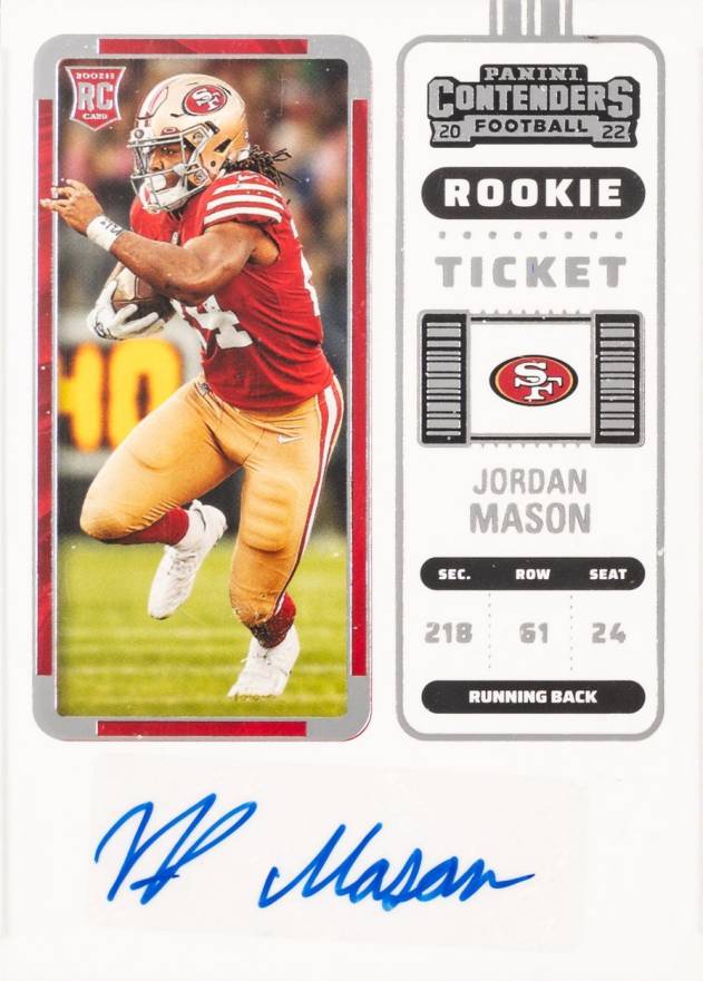 2022 Panini Contenders Jordan Mason #204 Football Card