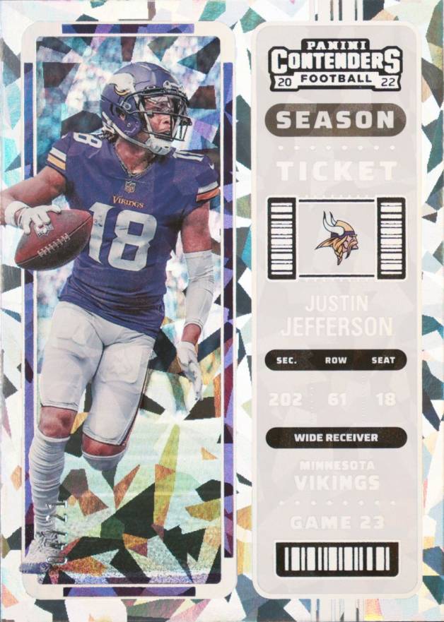 2022 Panini Contenders Justin Jefferson #55 Football Card