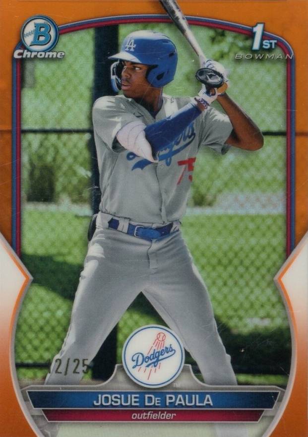 2023 Bowman Chrome Prospects Josue de Paula #BCP111 Baseball Card