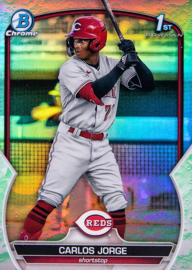 2023 Bowman Chrome Prospects Carlos Jorge #BCP120 Baseball Card