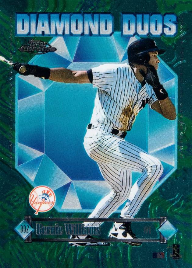 1997 Topps Chrome Diamond Duos Bernie Williams/Derek Jeter #DD2 Baseball Card