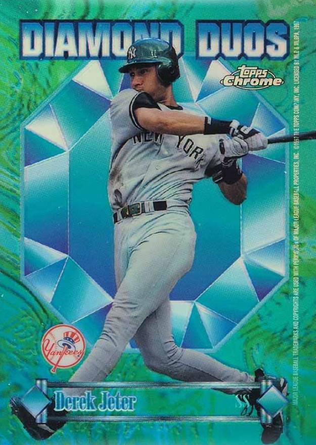 1997 Topps Chrome Diamond Duos Bernie Williams/Derek Jeter #DD2 Baseball Card