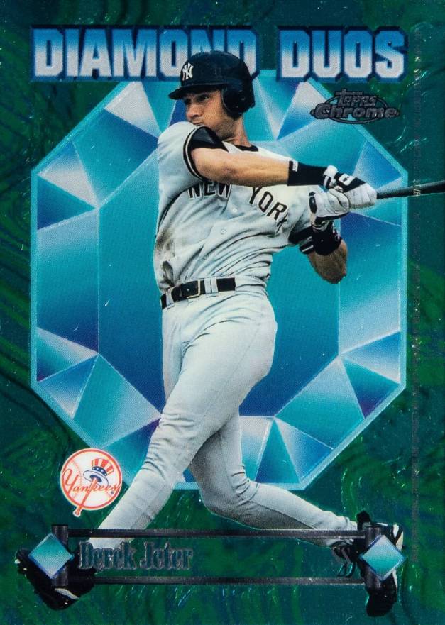 1997 Topps Chrome Diamond Duos Bernie Williams/Derek Jeter #DD2 Baseball Card