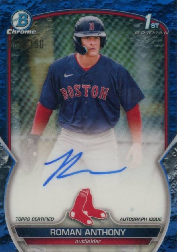 2023 Bowman Chrome Prospect Autographs Roman Anthony #CPARA Baseball Card