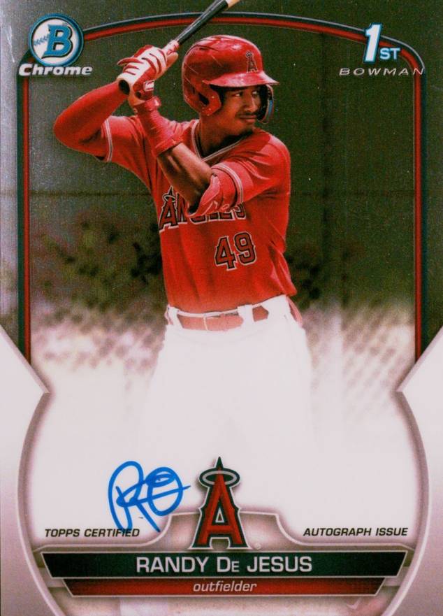 2023 Bowman Chrome Prospect Autographs Randy de Jesus #CPARD Baseball Card