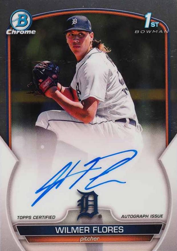 2023 Bowman Chrome Prospect Autographs Wilmer Flores #CPAWF Baseball Card