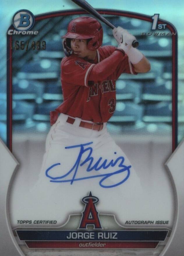 2023 Bowman Chrome Prospect Autographs Jorge Ruiz #CPAJRZ Baseball Card