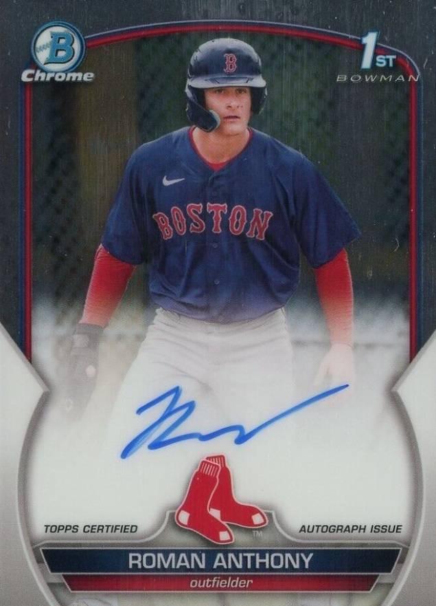 2023 Bowman Chrome Prospect Autographs Roman Anthony #CPARA Baseball Card