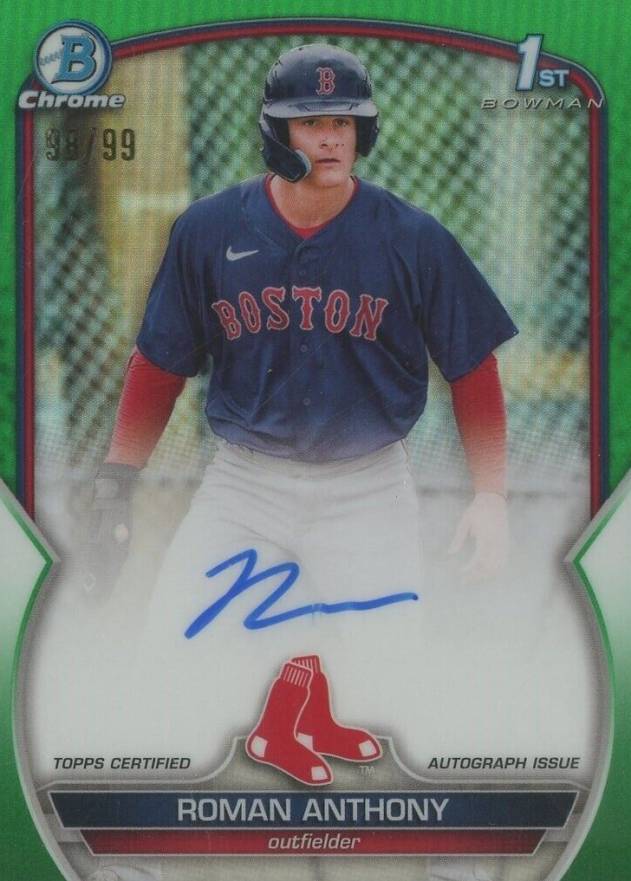 2023 Bowman Chrome Prospect Autographs Roman Anthony #CPARA Baseball Card