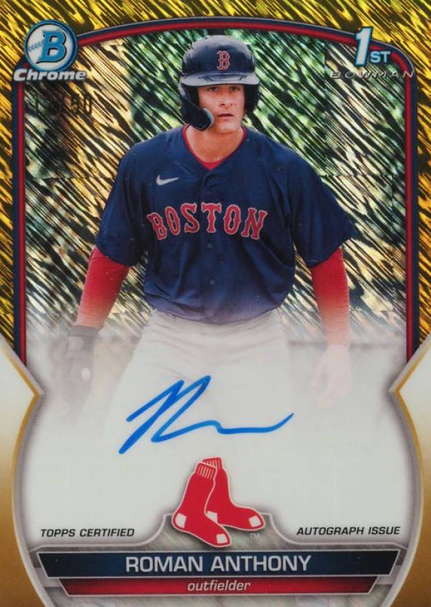 2023 Bowman Chrome Prospect Autographs Roman Anthony #CPARA Baseball Card