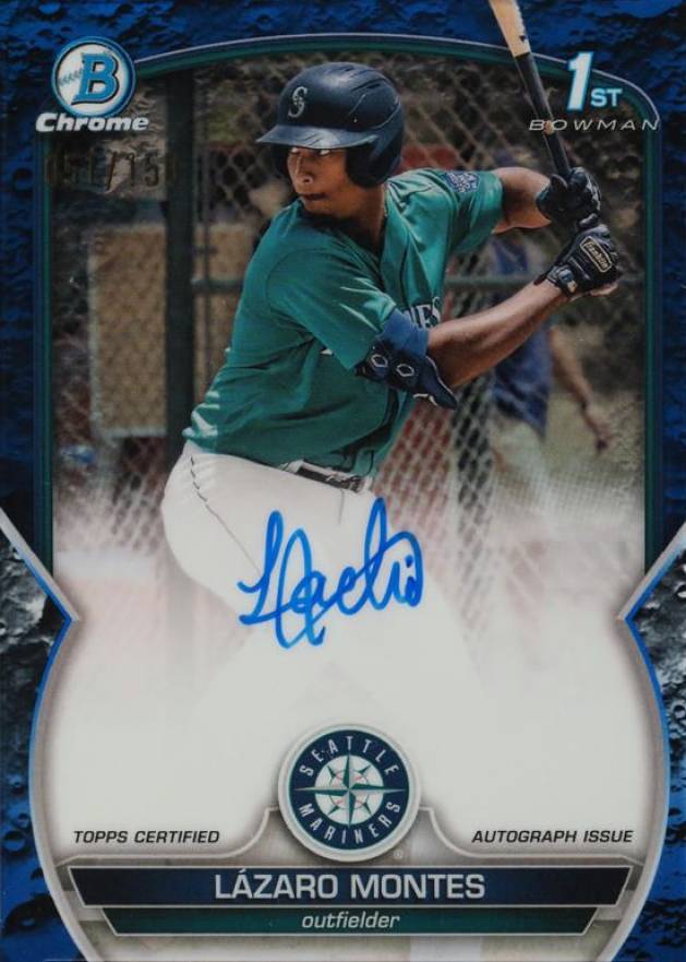 2023 Bowman Chrome Prospect Autographs Lazaro Montes #CPALM Baseball Card