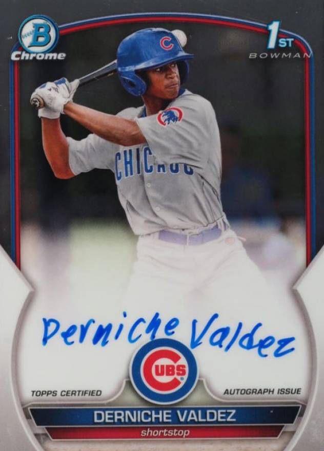 2023 Bowman Chrome Prospect Autographs Derniche Valdez #CPADV Baseball Card