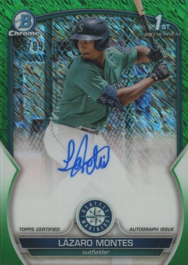 2023 Bowman Chrome Prospect Autographs Lazaro Montes #CPALM Baseball Card