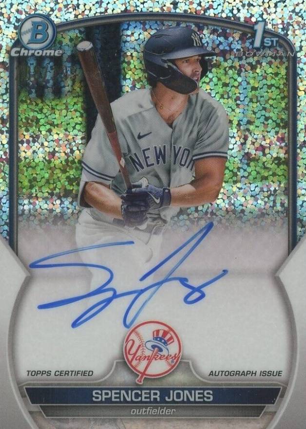 2023 Bowman Chrome Prospect Autographs Spencer Jones #CPASJ Baseball Card