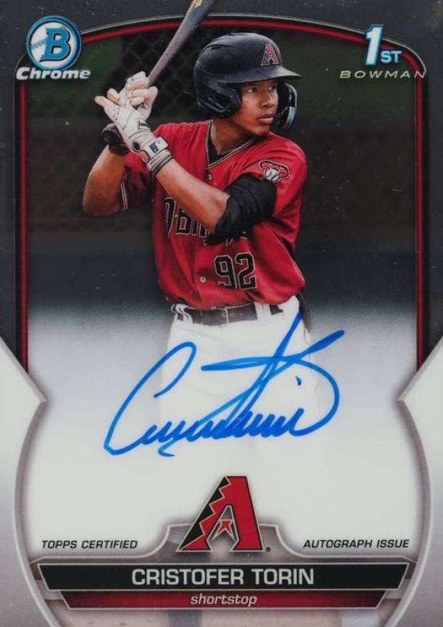 2023 Bowman Chrome Prospect Autographs Cristofer Torin #CPACT Baseball Card