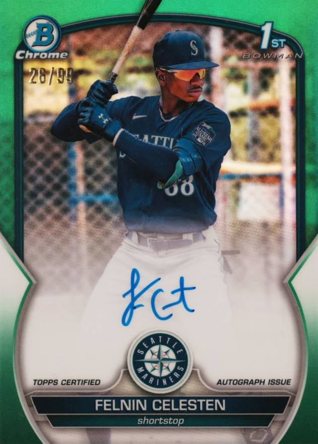 2023 Bowman Chrome Prospect Autographs Felnin Celesten #CPAFC Baseball Card