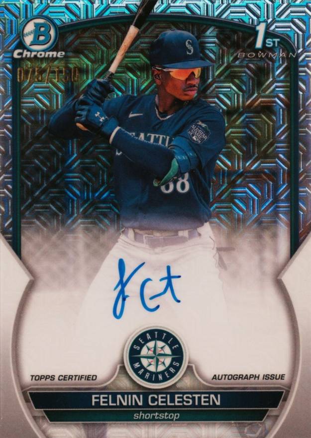 2023 Bowman Chrome Prospect Autographs Felnin Celesten #CPAFC Baseball Card