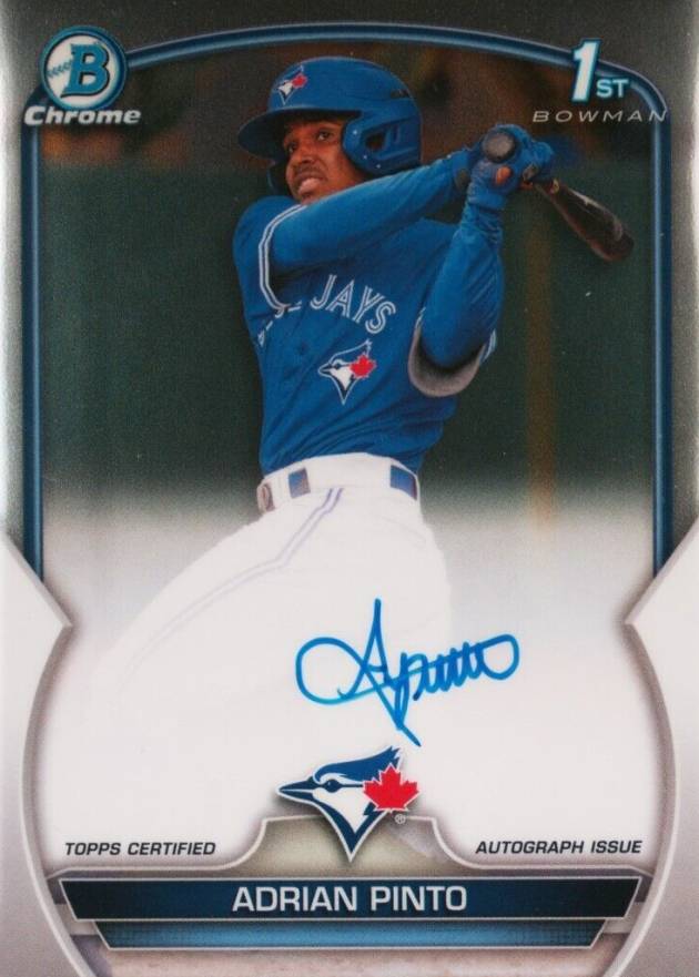 2023 Bowman Chrome Prospect Autographs Adrian Pinto #CPAAPI Baseball Card