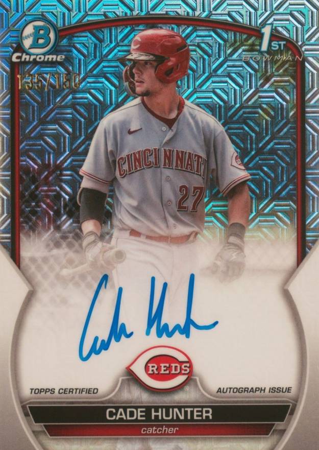 2023 Bowman Chrome Prospect Autographs Cade Hunter #CPACH Baseball Card