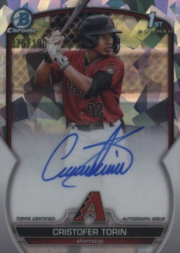 2023 Bowman Chrome Prospect Autographs Cristofer Torin #CPACT Baseball Card