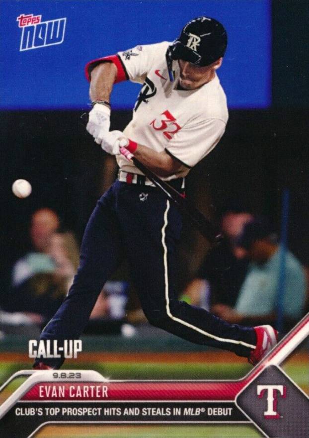 2023 Topps Now Evan Carter #839 Baseball Card