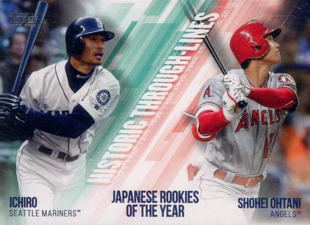 2019 Topps Historic Through-Lines Ichiro/Shohei Ohtani #HTL23 Baseball Card