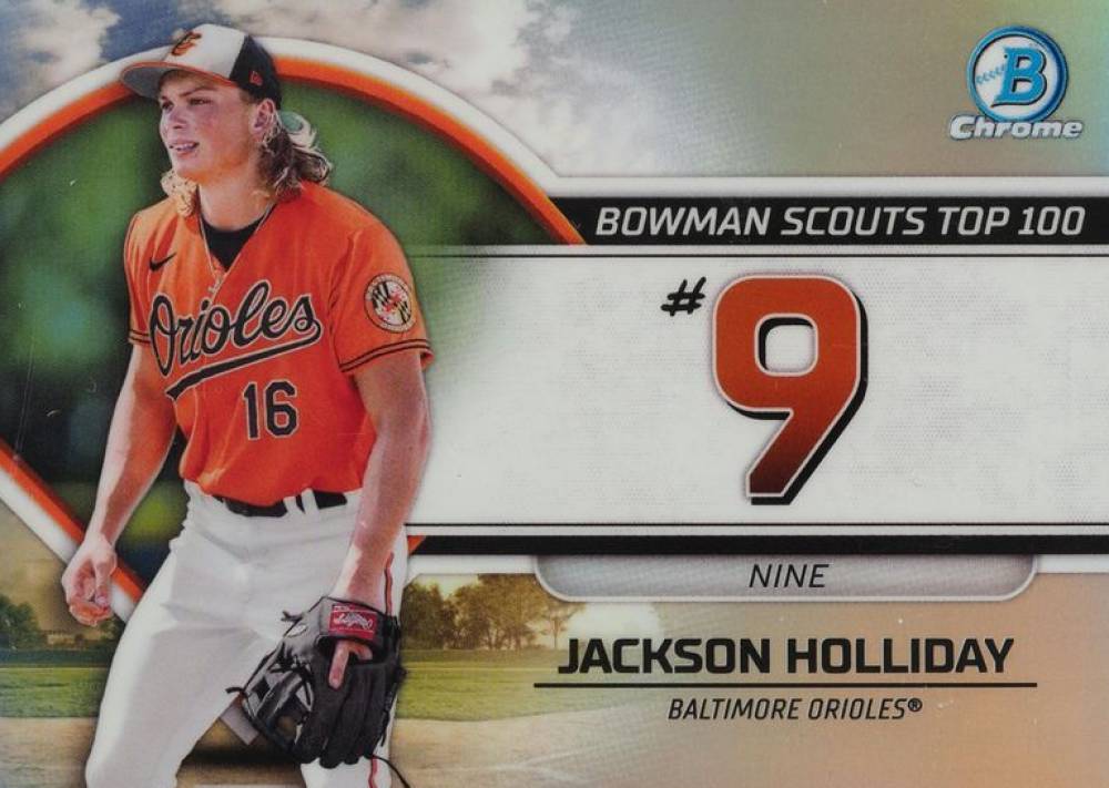 2023 Bowman Scouts' Top 100 Jackson Holliday #BTP9 Baseball Card