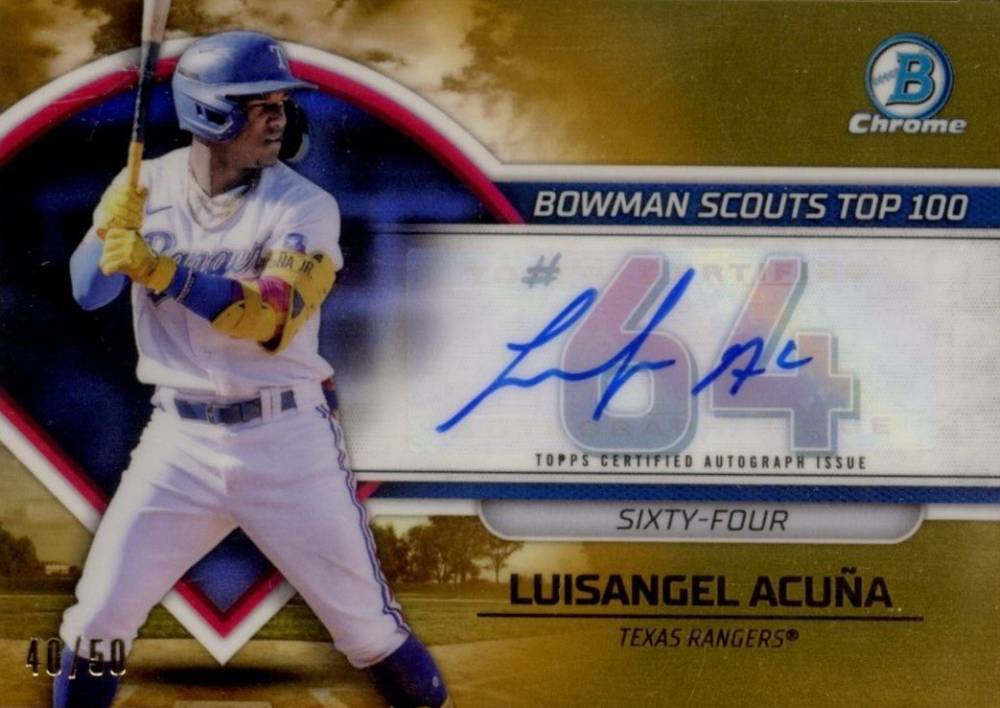 2023 Bowman Scouts' Top 100 Luisangel Acuna #BTP64 Baseball Card